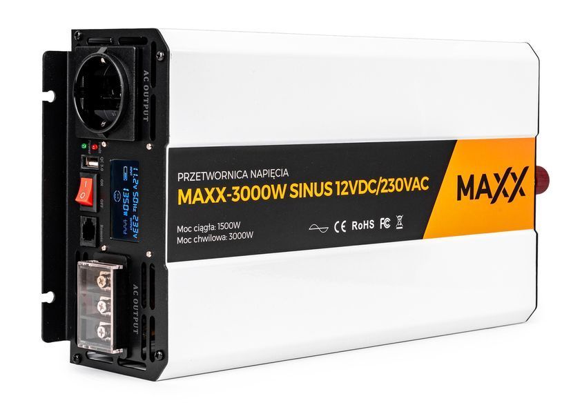 Інвертор чистий синус 12/230 в 1500/3000 вт maxx 4sun R0210RC PRZ268 фото