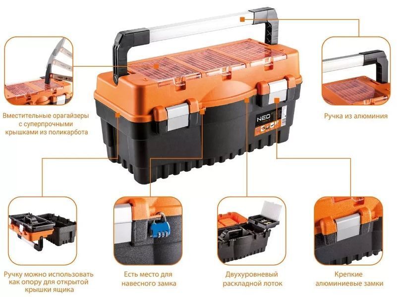 Ящик для інструментів 18" neo tools 84-102 Neo Tools 84-102 фото